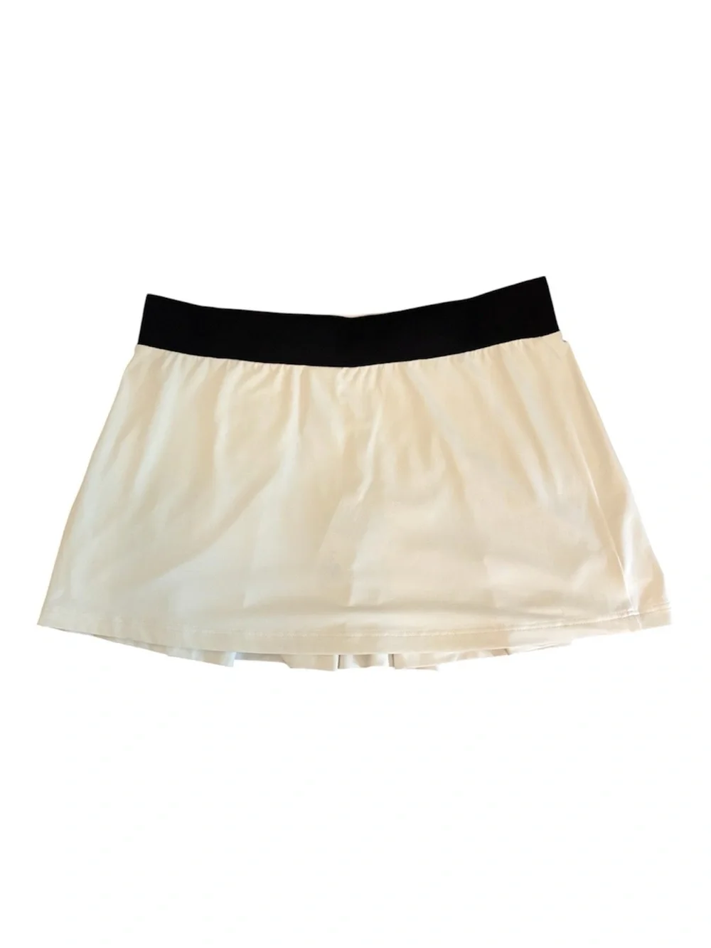 Lacoste White Pleated Tennis Skirt with Black Waist Panel - Picture 2 of 8